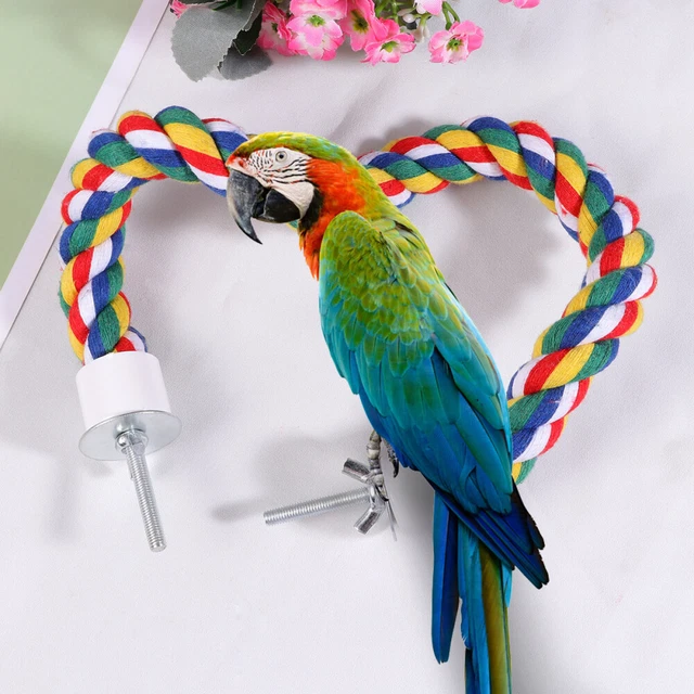 parrot toys for large birds 2x Vogel Liefert Vogel Seil Vogel Spielzeug Seil Bar 8