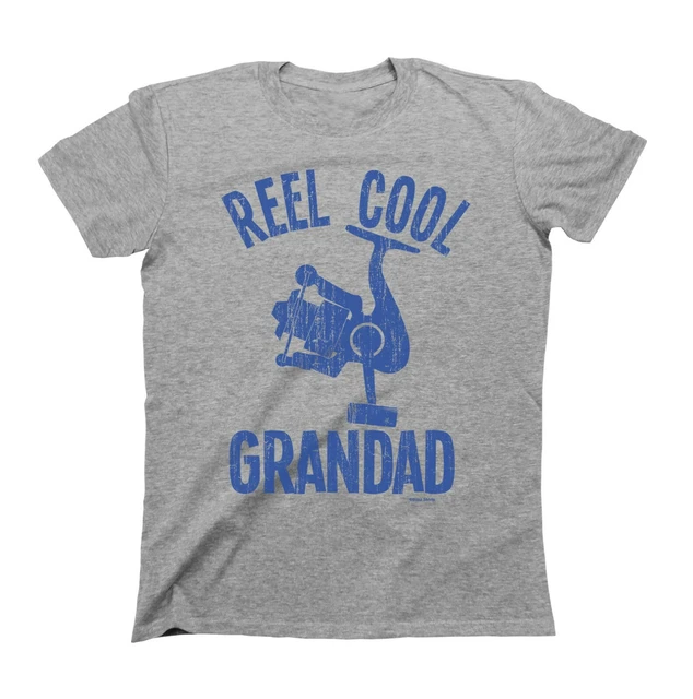 T-shirt Reel Cool GRANDAD da uomo pesca biologica nonno pescatore