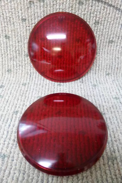 I.G.C. Imperial Glass Co.  5 5/8" Ruby Glass Lens Pair - Auto or Railroad