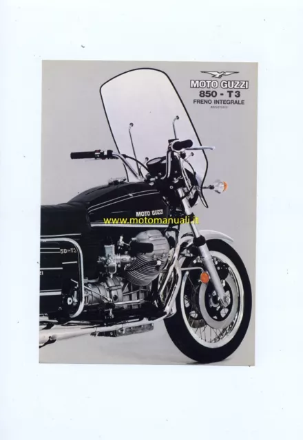 MOTO GUZZI 850 T3 1977 depliant originale genuine motorcycle brochure