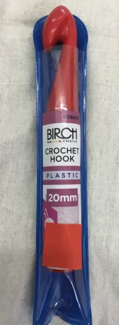 Crochet Hook 20mm -plastic - 20mm- Birch Brand - Chunky yarns