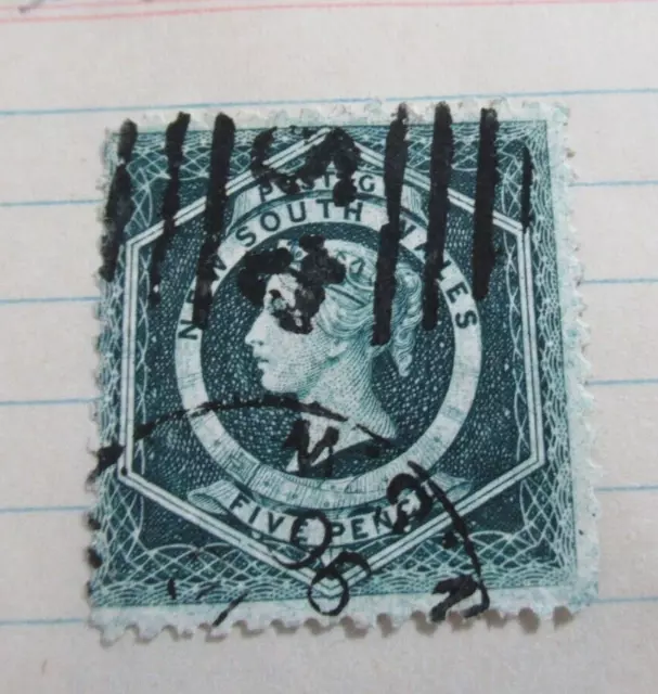 1860-63 Old Antique Stamp, NEW SOUTH WALES, SC#38a