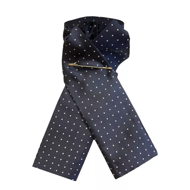 Equetech Ready-Tied Stock - Pin Spot Polka Dot Riding Eventing Stock - One size