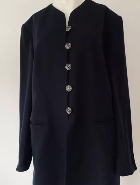 🔵 Basler Blazer Jacket Jacke Größe 44  blau  Goldköpfe Schurwolle