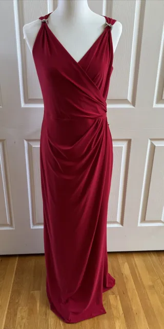 RALPH LAUREN Black Label Women's SZ 6 RED Sleeveless LONG DRESS FORMAL GOWN NWT