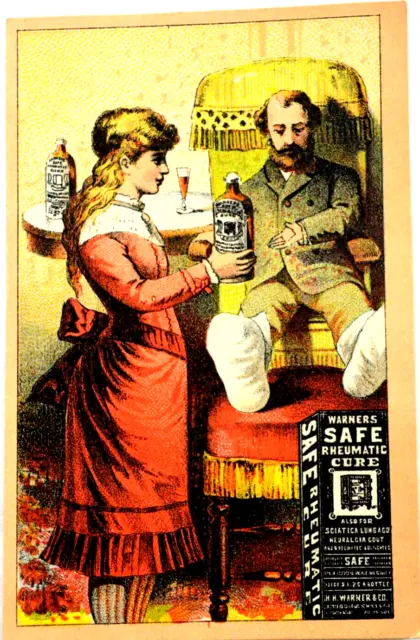H.H. Warners Safe Rheumatic Cure Victorian Trade Card