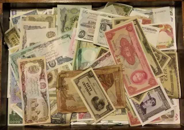 World Paper Money Mixed Lot Of 20 Different Banknotes Currency Foreign Cir & Unc