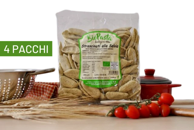 Strascinati alla Salvia freschi bio pasta artigianale tipica lucana 4 pacchi