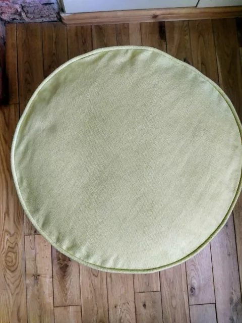 Vert citron vert grand pouffe ottoman rond (40 cm de hauteur, 50 cm de diamètre)  3