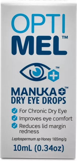 Optimel Manuka Honey Eye Drops 10ml - Dry Eye Treatment & Relief - Blepharitis