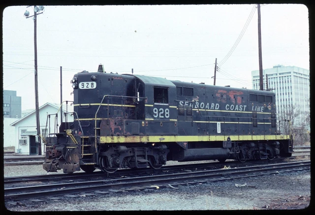 Original Rail Slide - SCL Seaboard Coast Line 928 Raleigh 1-16-1981