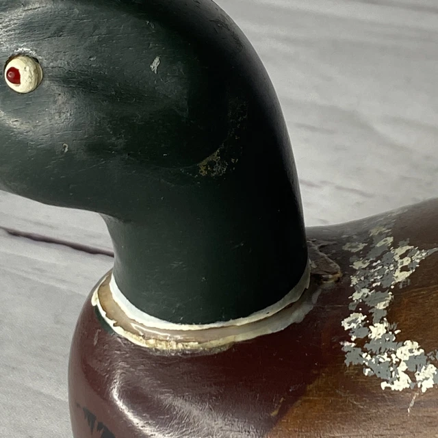 VINTAGE TELEMANIA WOODEN Mallard Duck Decoy Corded Landline Phone