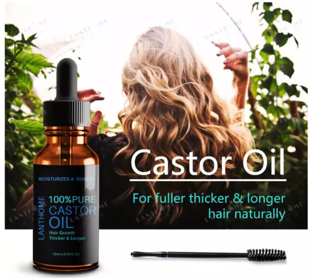 Pure Organic Castor Oil Eyelash/Eyebrow Enhancer Growth Serum 100% Natural 10ml