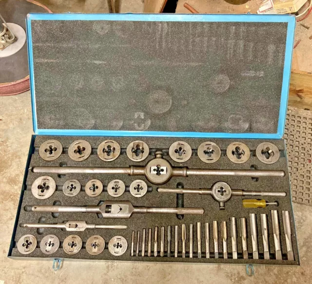 Greenfield GTD Tap & Die Little Giant Set #312 1/4-1” Large Machinist Tool Kit