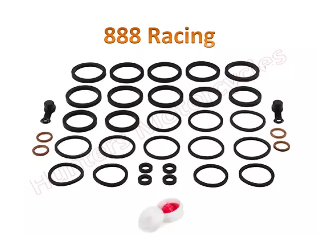 Kawasaki ZX9R C E Front Brake Caliper Seals Rebuild Kit Set x 2 (1998 to 2001)