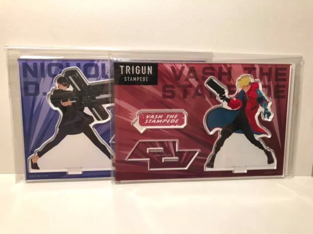 TRIGUN STAMPEDE Vash The Stampede & Nicholas D Wolfwood Acrylic Stand Set NEW