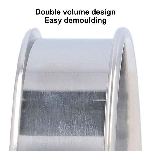 (8 cm) 6 pz anello antiaderente antiaderente anello pasticceria doppio laminato