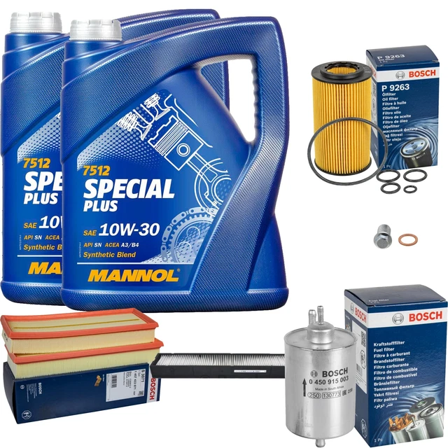 BOSCH INSPECTION SET 10L mannol Special Plus 10W-30 pour Mercedes Sl ...