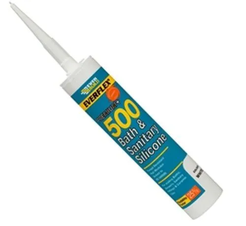 Everflex 500 Bath And Sanitary Silicone Everbuild Sealant Anti-Fungal Mould Sink