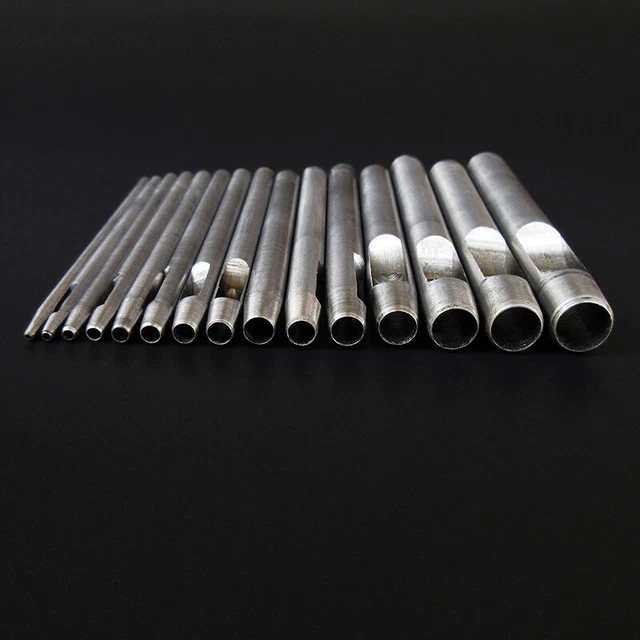 0.5mm-5mm DIY Leder Stanze Werkzeuge Hohl Locher Gürtel Loch Handwerk