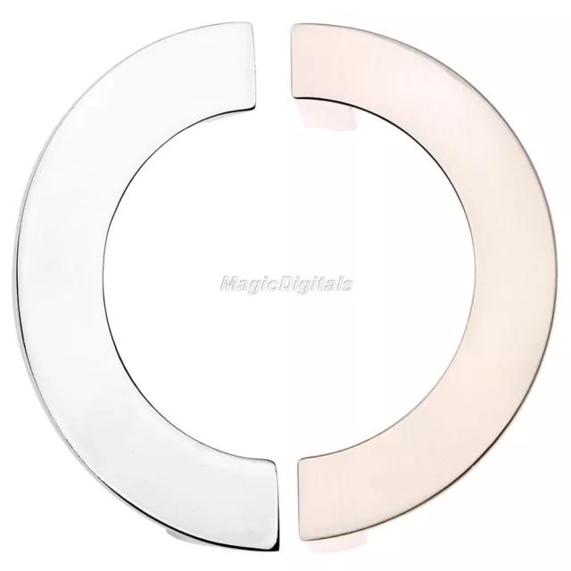 2pcs Silver Semicircle Door Pull Handles Wardrobe Drawer Closet Cabinet Knobs