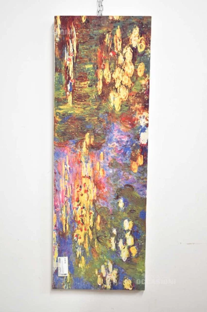 Quadro Stampa Su Tela Ninfee 35x103 Cm