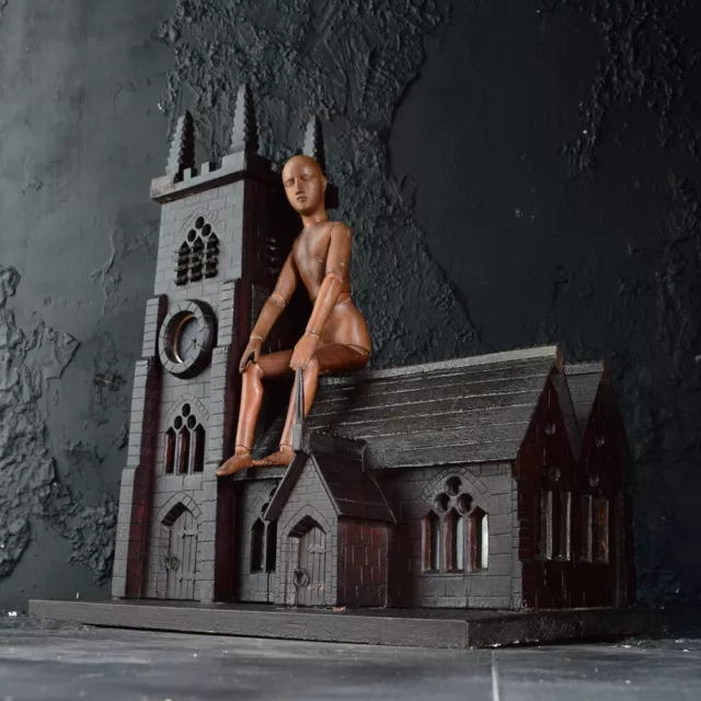 Early 20th Century Scratch Built Church Model