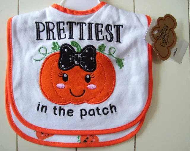 Baby Essentials 2 Pc Prettiest Pumpkin in the Patch Bibs