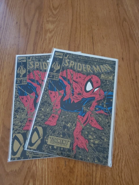 Marvel 1990 Spiderman Torment Limited 1-5 w/ #1 Gold Cover Todd McFarlane