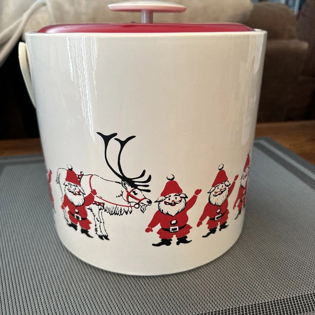 Georges Briard Signed Vintage Christmas Santa ICE BUCKET 1970? MINT Georges Briard Signed Vintage Christmas Santa ICE BUCKET 1970? MINT