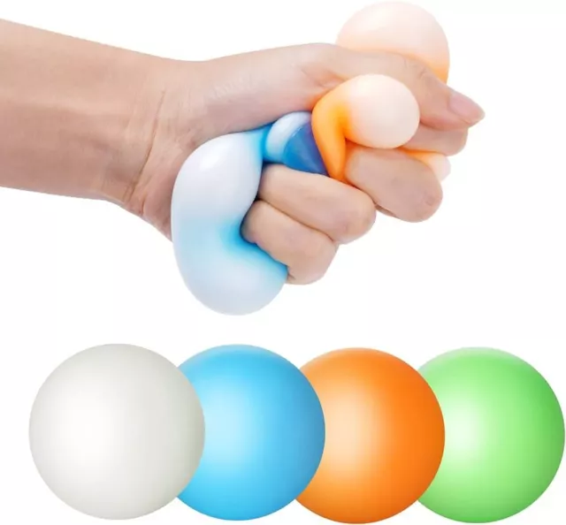 Squishy Neon Stress Reliver Ball Toy Adult & Kids Fun Ball Kids Party Bag Filler 2