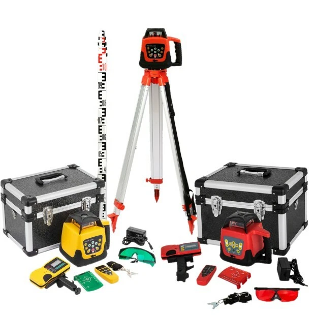 VEVOR Rotationslaser-Wasserwaage – 300 M Reichweite, 360° Drehbar, Mit Stativ & Fernbedienung