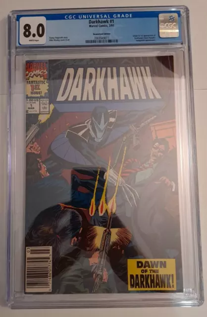 Darkhawk #1 Newsstand CGC 8.0-Origin/1st Appearance of Darkhawk! Hobgoblin App!!