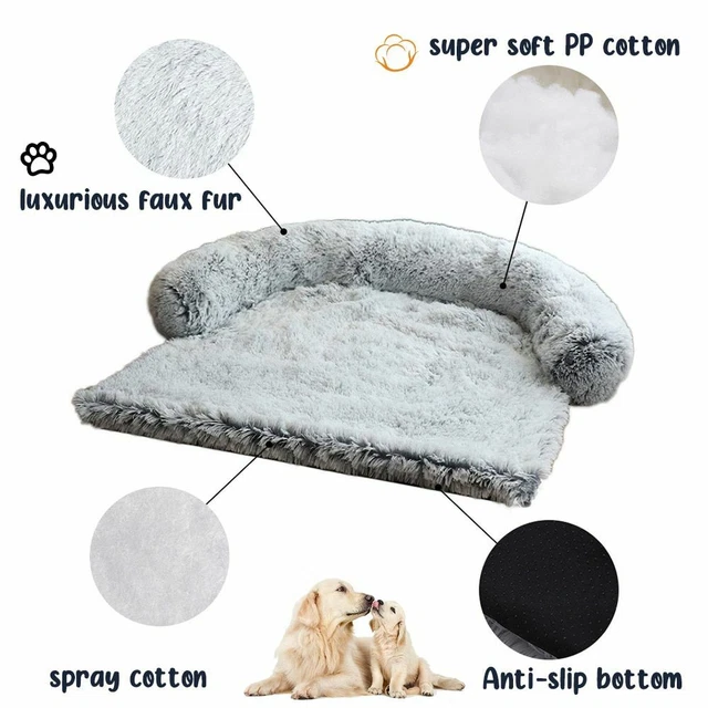 Portable Lightweights Calming Dog Beds Super Soft Furs Comfy Warm Sleeps Cat Bed 4