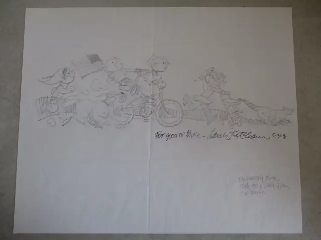 Dennis The Menace Signed Original Art Hank Ketchum Dairy Queen Production Art