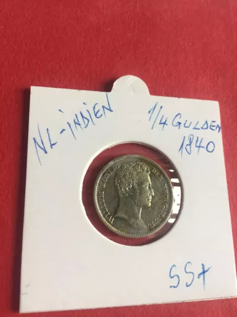 Niederländisch-Indien, 1/4 Gulden 1840, SS+