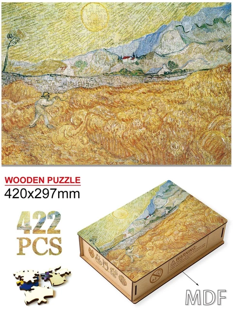 Blossom Painting Jigsaw Puzzles Wooden Intellectual Toy DIY Drawing Kids Games
