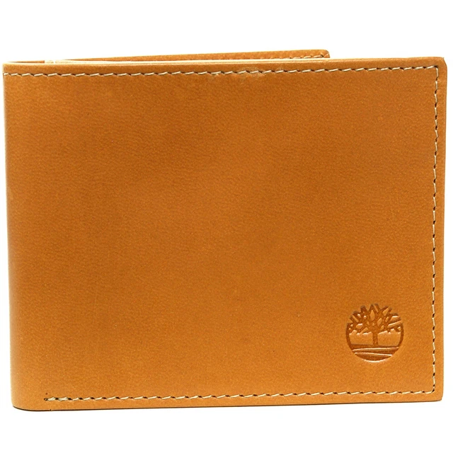TIMBERLAND MEN S BIFOLD Wallet Genuine Leather Flip ID Billfold