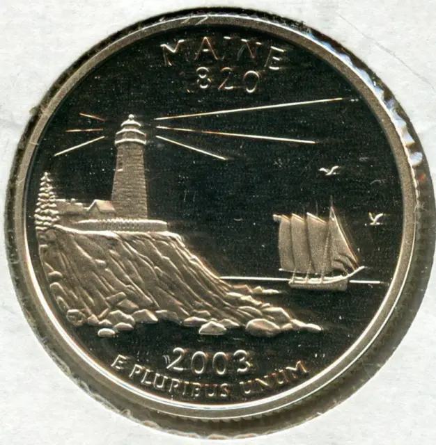 2003-S Maine State Quarter Silver Proof Coin - San Francisco Mint - JN122