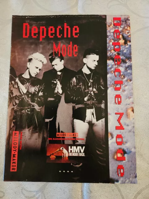 Depeche Mode Magazine - Melody Maker Suppliment - 1990'S - Very Good Condition