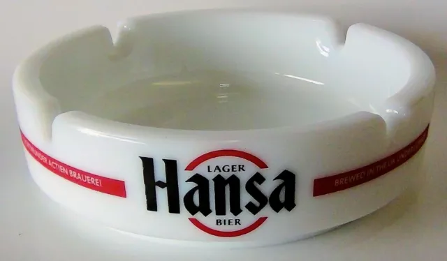 Vintage German Hansa - Dortmund Glass Beer Ashtray - Sanahed #2104