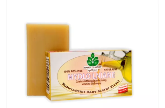 100% Naturalne Mydło Lniane - 100 G