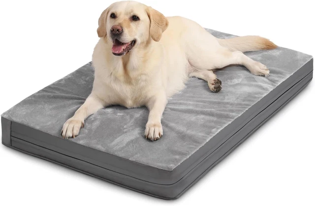 Orthopedic Dog Beds for Large Medium Dogs, Washable Waterproof Dog Bed with Remo