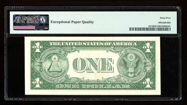 DBR 1935-E $1 Silver Fr. 1614 GI Block Gem PMG 65 EPQ Serial G43350809I 2