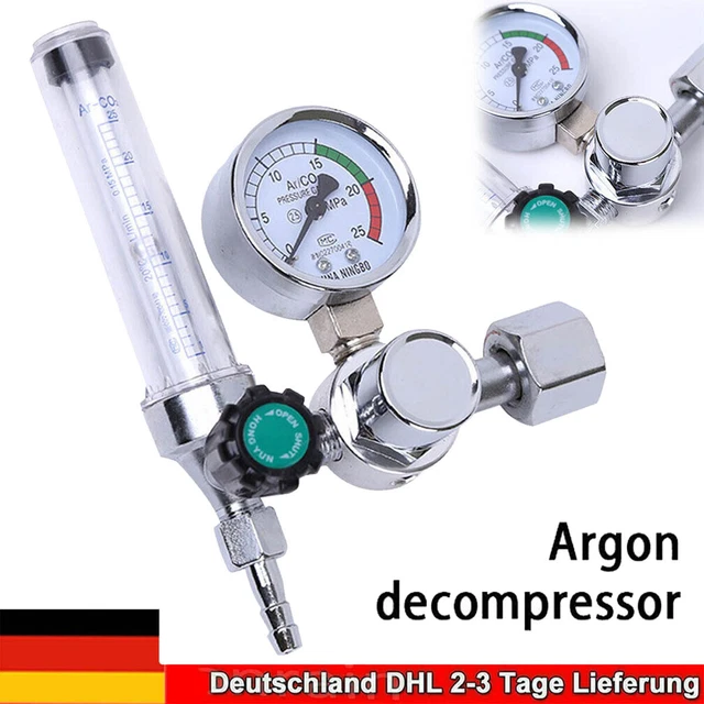 MIG MAG WIG Druckregler CO2 Argon Schutzgas Druckminderer Schweiß Gasdruckregler 0-300 Bar Set Für MIG MAG WIG – ZR-184
