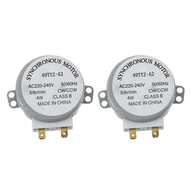 2x AC 220-240V 50 / 60Hz 5 / 6RPM 4W turntable synchronous motor for miniwaveX7O3