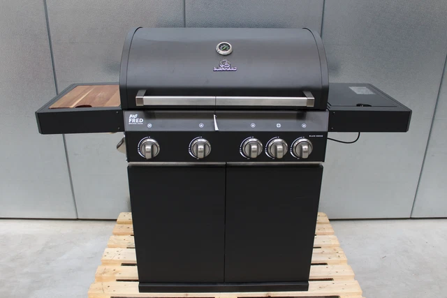 Burnhard Big Fred 4-Brenner Gasgrill Deluxe Black Series Grillwagen SIEHE FOTOS