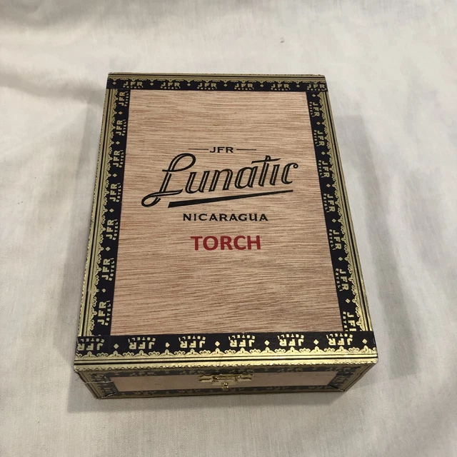 Cigar Box LUNATIC Torch Dreamlands EMPTY Wooden Storage Stash Box