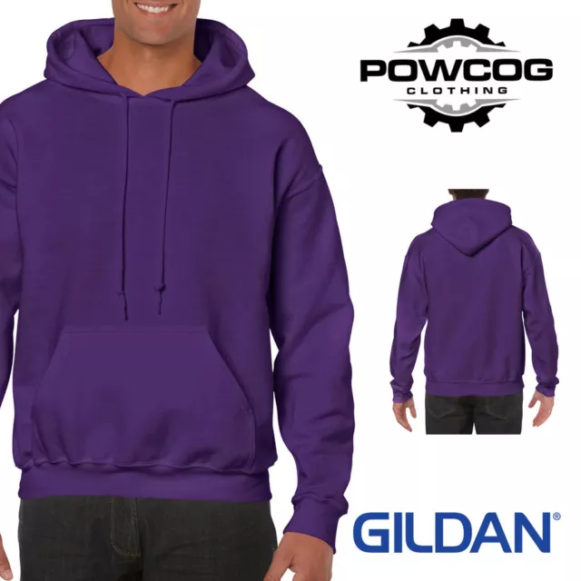 Gildan Plain Hooded Sweatshirt Mens Womens Soft Heavyweight Hoodie Top G18500