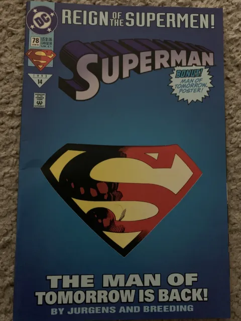 Superman #78 [Die-Cut Cover Edition] (Jun 1993, DC)